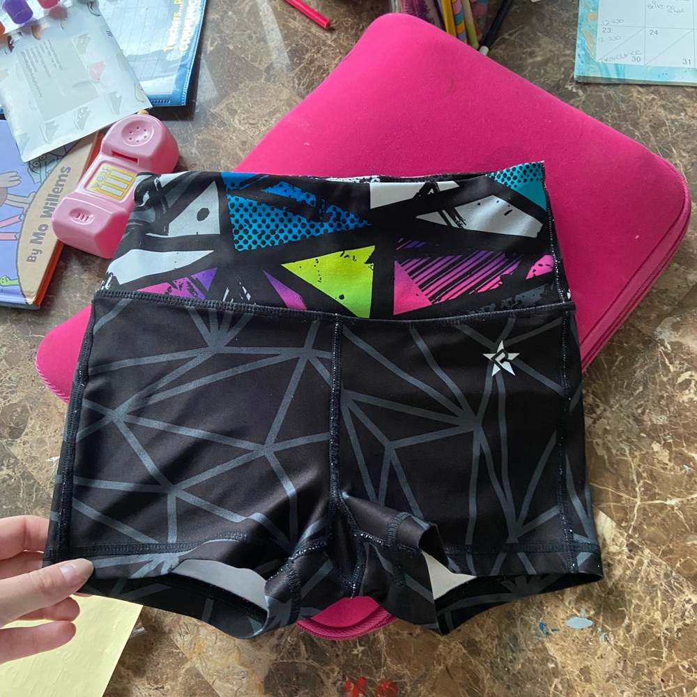 Girls rebel athletic shorts